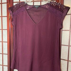 Express Womans Blouse Burgundy Small
